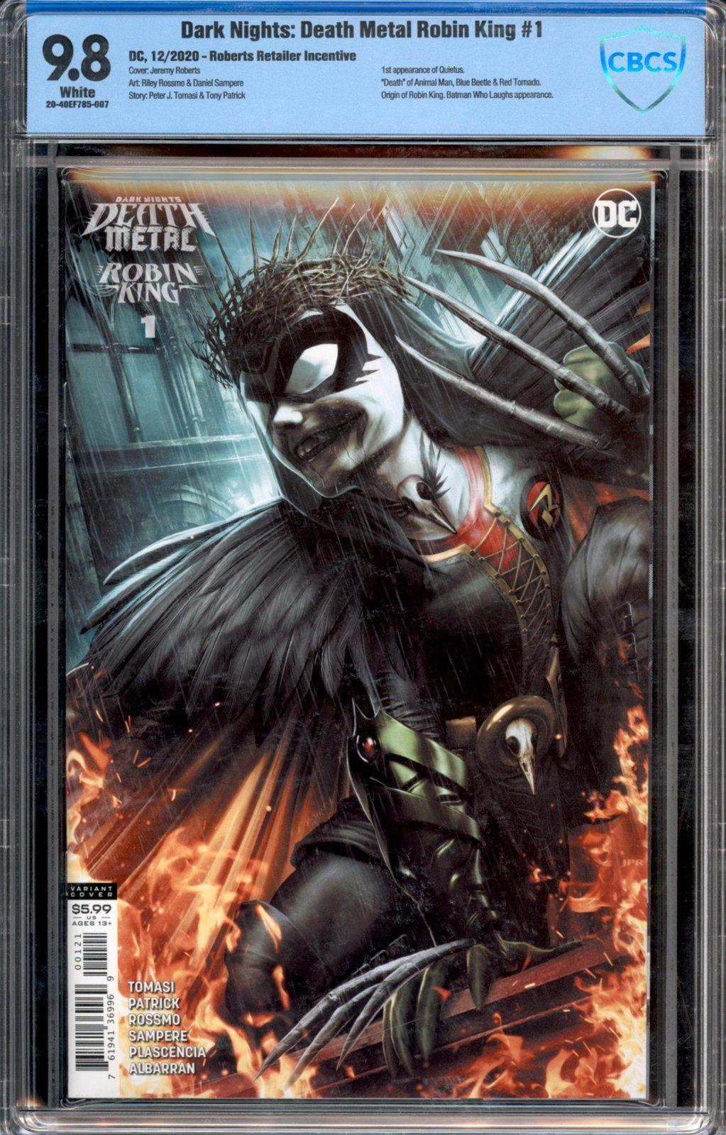 DARK NIGHTS DEATH METAL - ROBIN KING #1 RETAILER INCENTIVE CBCS 9.8 - PCKComics.com