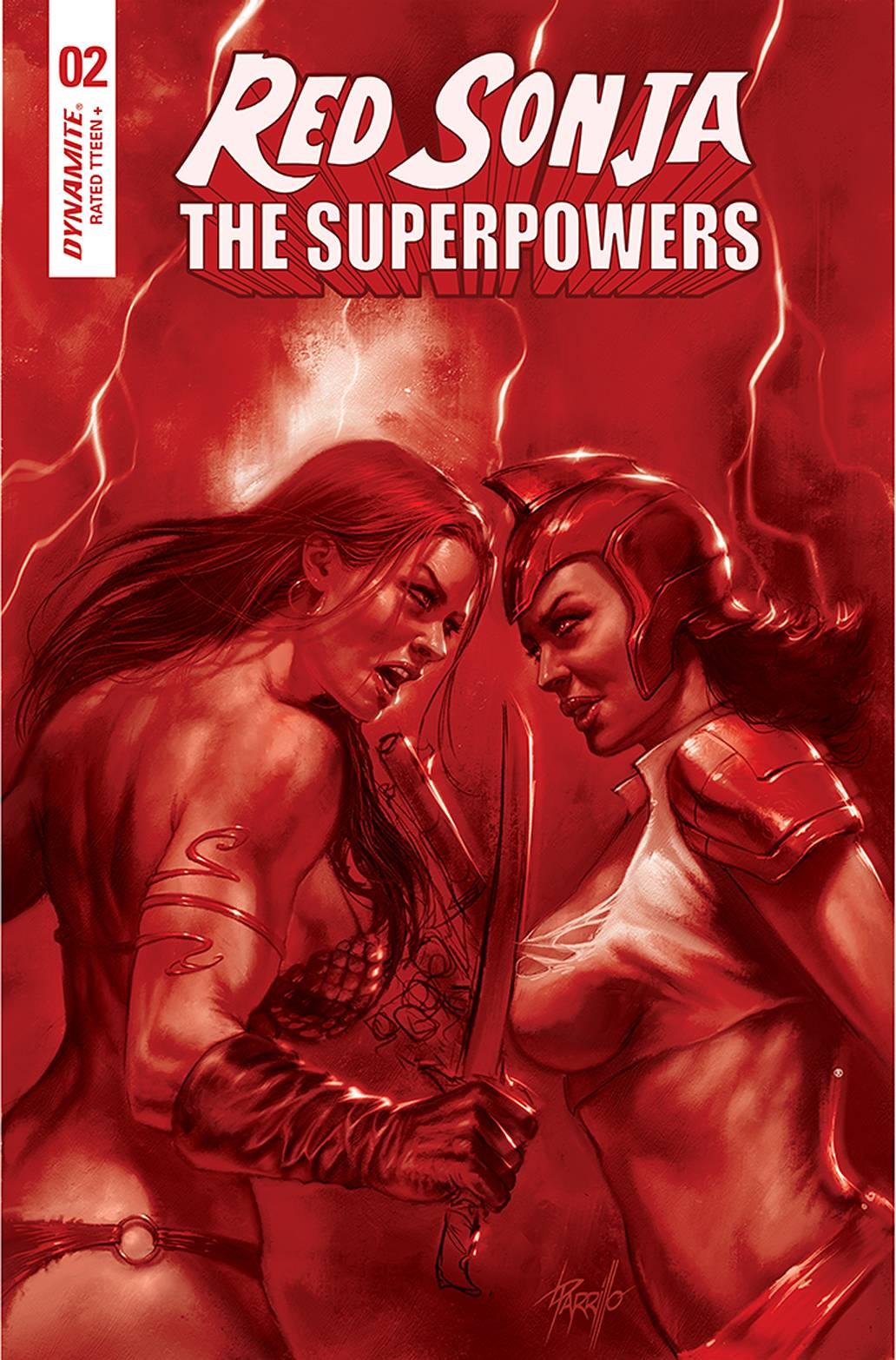 RED SONJA THE SUPERPOWERS #2 PARRILLO CRIMSON RED ART CVR (SHIPS 02-10-21) - PCKComics.com